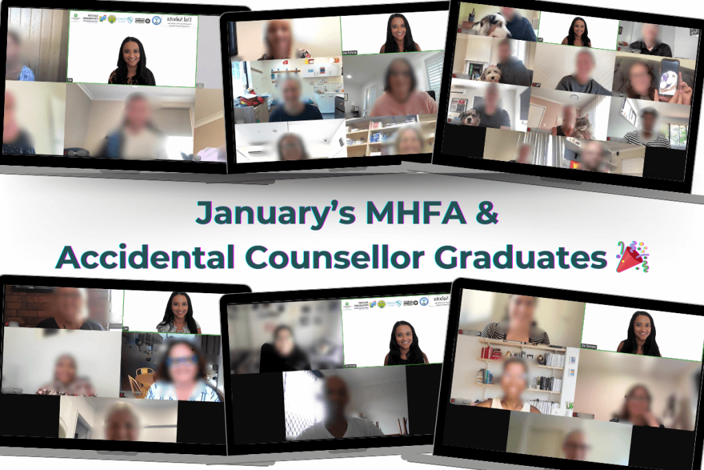 January’s MHFA & Accidental Counsellor Graduates