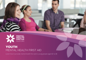 Youth Mental Health First Aid (YMHFA) Face-to-Face Course